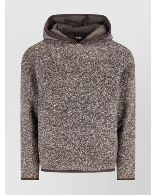 K-Way Gray Crewneck Hoodie for men