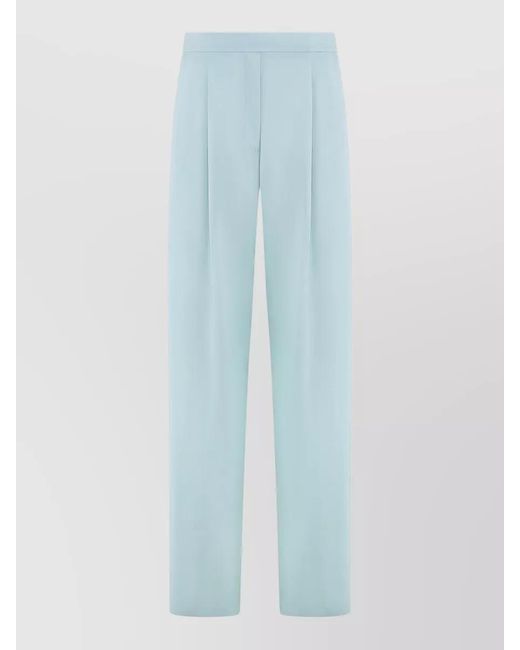 Pinko Blue Montano High Waist Viscose Tailored Trousers
