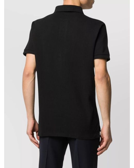 Polo Ralph Lauren Black Cotton Slim Fit Short Sleeve Polo Shirt for men