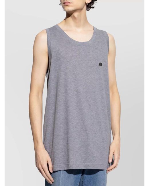 Dolce & Gabbana Gray Cotton Oversized Tank Top for men