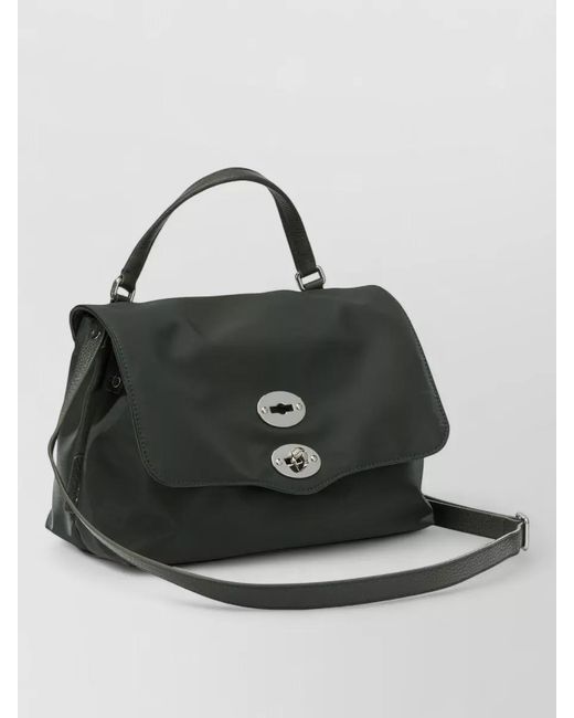 Zanellato Black Shoulder Bag Top Handle Adjustable Strap Hardware
