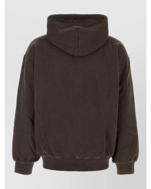 Carhartt Brown Cotton Hooded Jacket for men