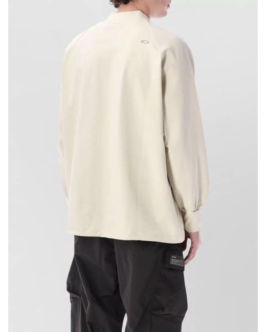 Oakley White Crew Neck Knit Sweater Long Sleeves for men