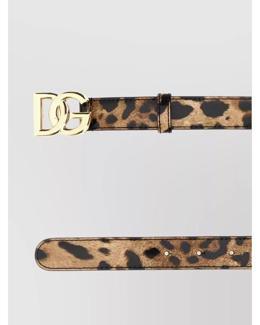 Dolce & Gabbana White Patent Leather Belt
