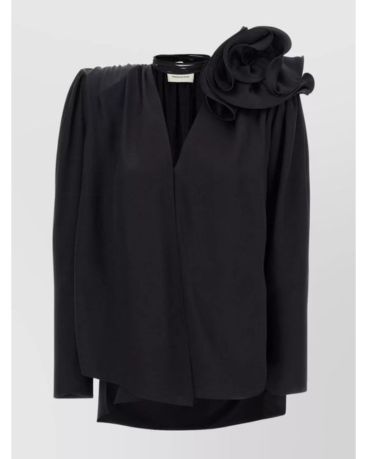 Magda Butrym Black Silk Blouse