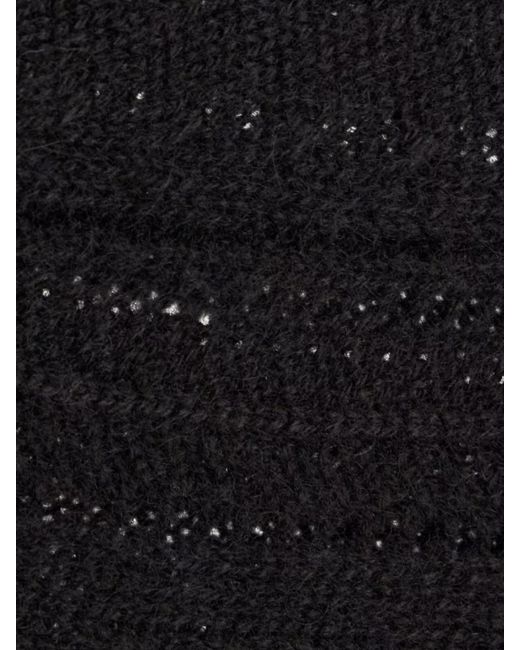 Tom Ford Black Cashmere Ribbed Turtleneck Cutout Mini Dress