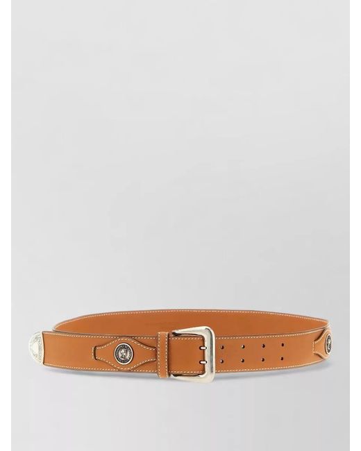 Ermanno Scervino Brown Leather Logo Belt