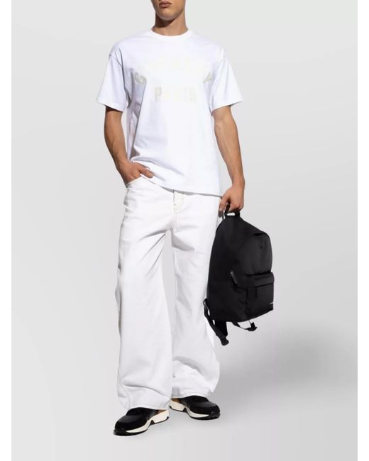 Givenchy White Cotton Logo-Embroidered Regular-Fit T-Shirt for men