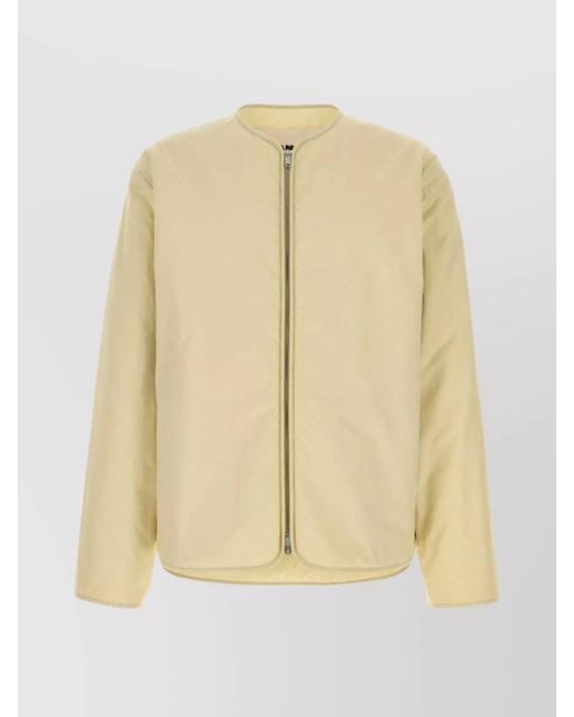 Jil Sander Natural Cotton Padded Jacket Long Sleeves for men
