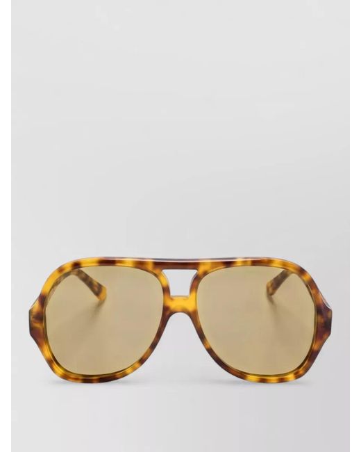 Chloé Natural Salomé Oversized Square Sunglasses Uv Lenses