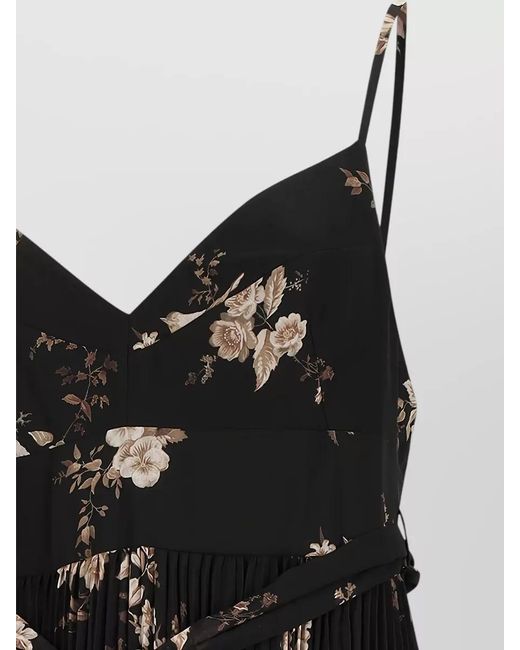 Zimmermann Black Picnic Dress Sunray Pleated Skirt Belt