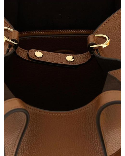 Tod's Brown T Mini Tote Bag Structured Top Handle
