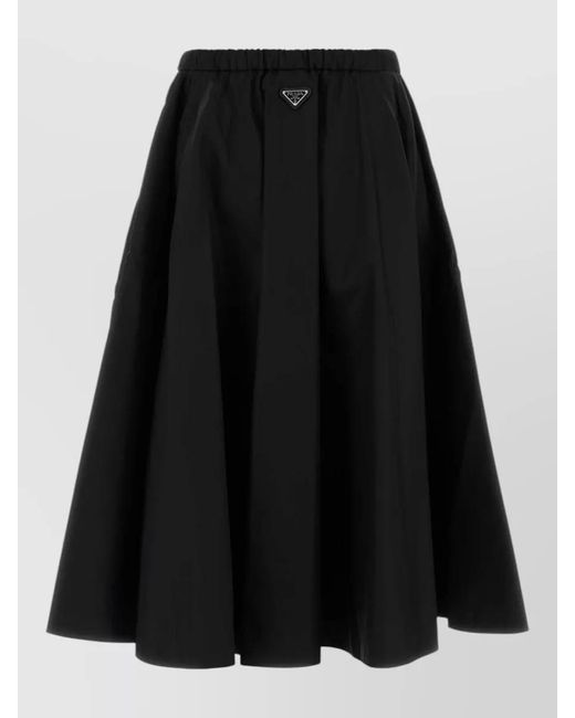 Prada Black Re-Nylon Full Skirt