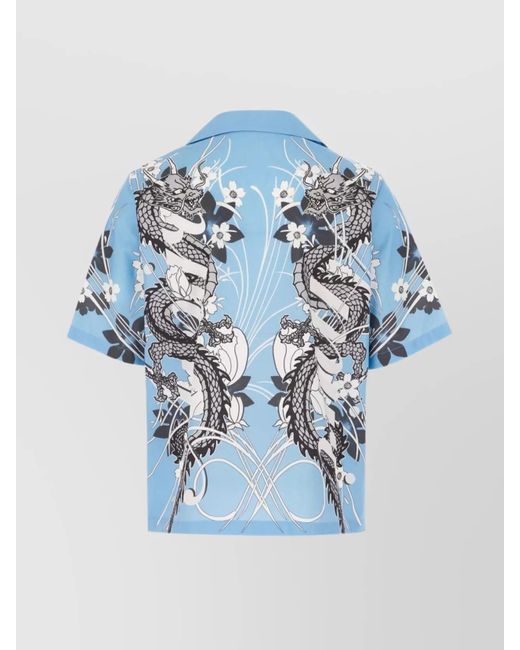 Amiri Blue Printed Cotton Shirt for men