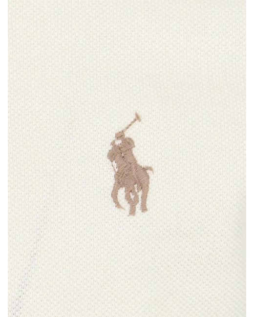 Polo Ralph Lauren Natural Collared T-Shirt With Short Sleeves for men