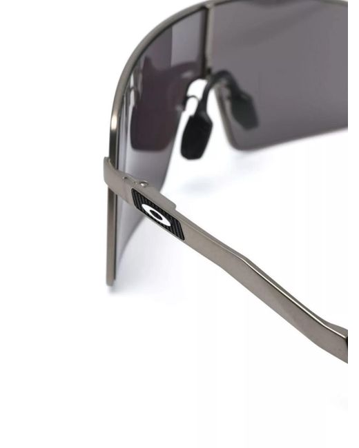 Oakley Gray Square Metal Frame Sunglasses With Straight Arms