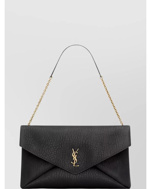 Saint Laurent White Cassandre Xxl Lambskin Shoulder Bag