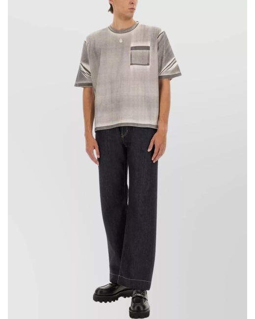 McQueen Blue Wide Leg Jeans for men