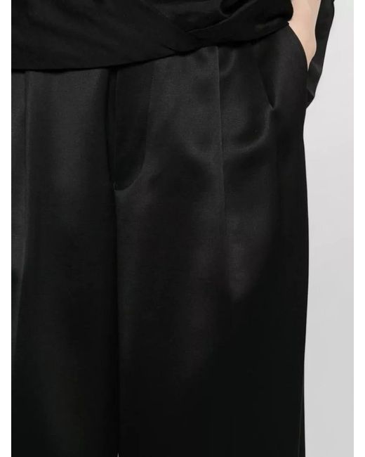 Junya Watanabe Blue Wide Leg Trousers Pleats Pockets Belt Loops