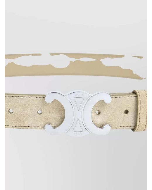 Céline Multicolor Triomphe Belt Suede Calfskin Hardware