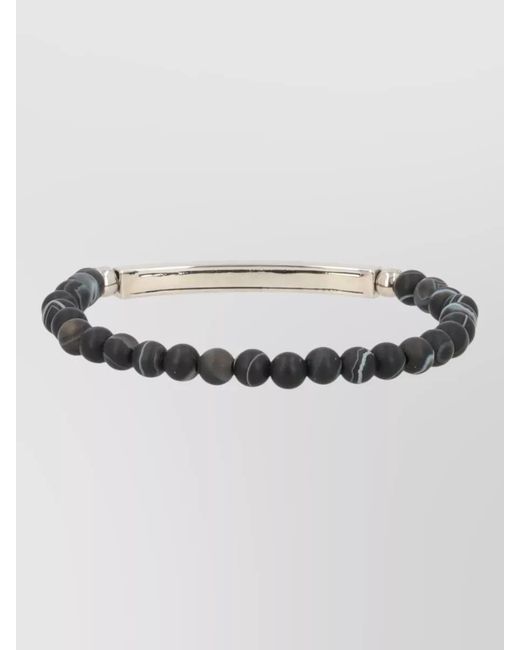McQueen Metallic Beaded Bracelet for men
