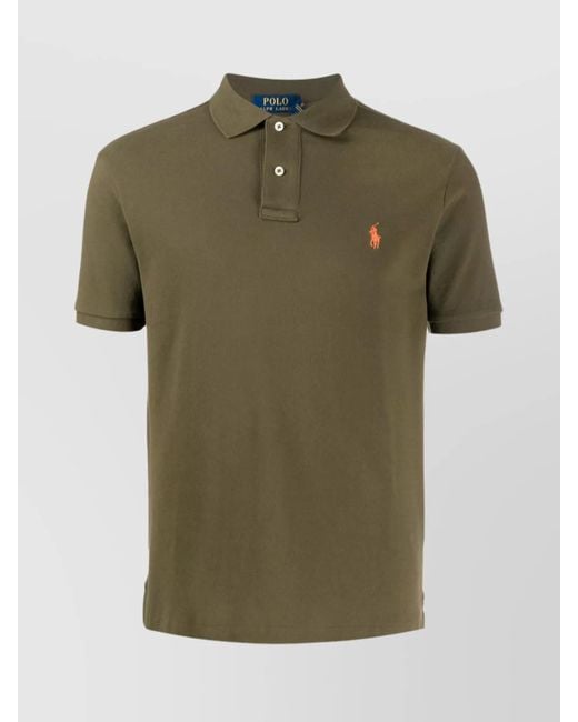 Polo Ralph Lauren Green Slim-Fit Cotton Short-Sleeve Polo Shirt for men