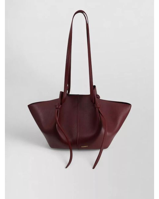 Yuzefi Purple Mochi Shoulder Bag Drawstring Knotted Straps