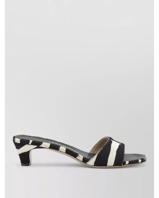 Ferragamo Gray Leather Sandals