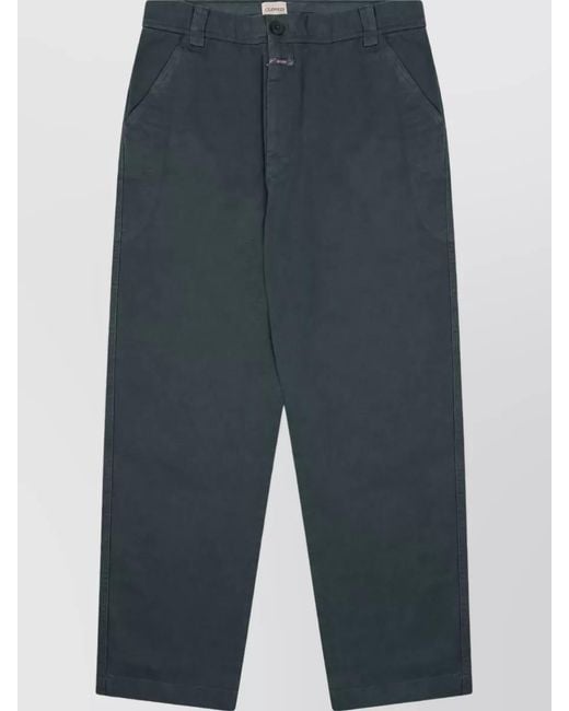 Closed Blue Denim Straight-Leg Trousers for men