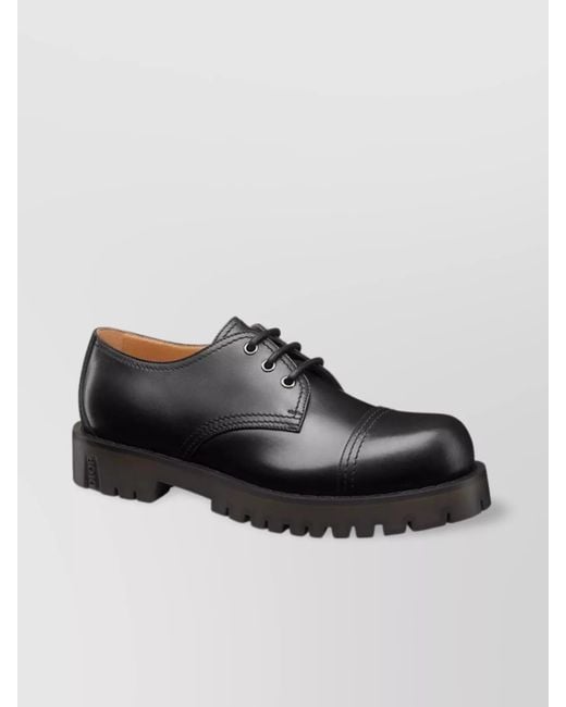 Dior Black Leather Lace-Up Shoes for men