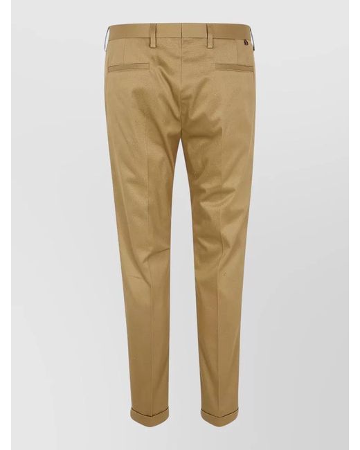 Paul Smith Natural Tailored Trousers Belt Loops Cuffed Hem for men