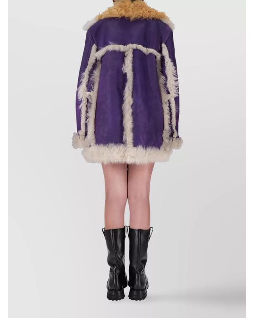 Prada Black Fur-Trimmed Coat
