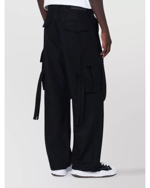 DARKPARK Blue Wool Cargo Trousers for men