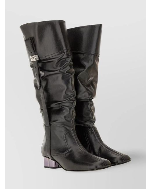 Ganni Black Slouchy Boots