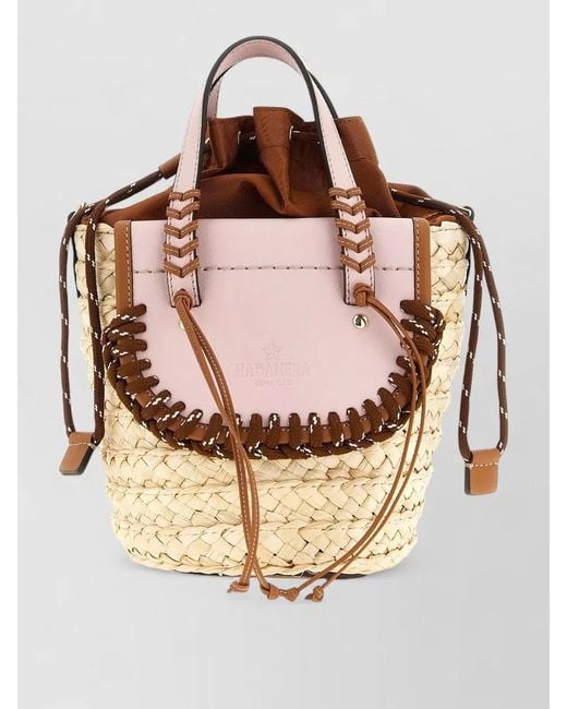 CUBA LAB Pink San Pa Habanera Trek Woven Bucket Bag