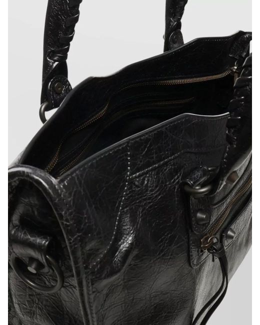 Balenciaga Black Le City Medium Leather Tote Bag