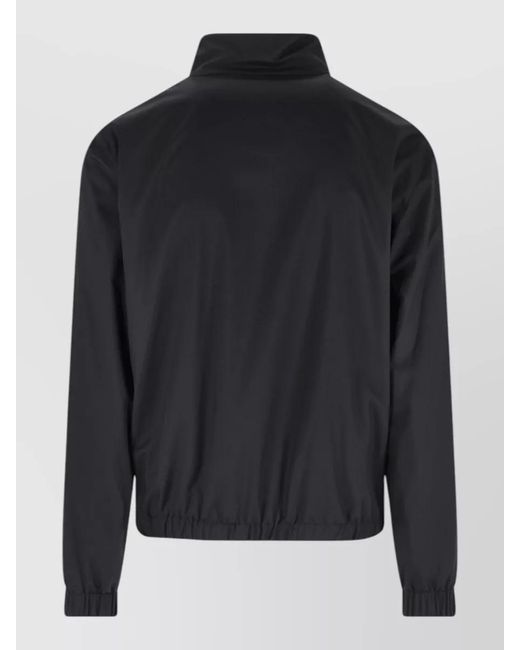 Dolce & Gabbana Black Lightweight Coat Casual Style Side Pockets for men