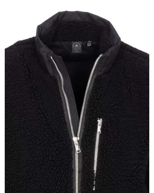 Moose Knuckles Blue High Neck Down Jacket Pockets for men