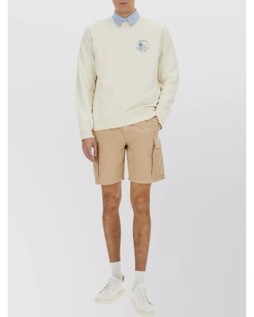 Woolrich Natural Cotton Logo Sweatshirt for men