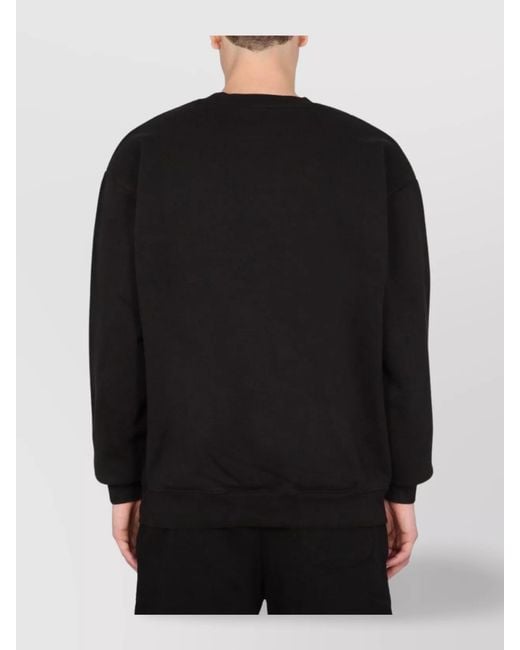 Market Black Cotton Printed Sweatshirt for men