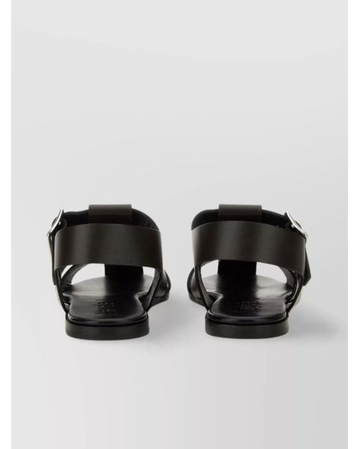 Aeyde Black Leather Sandals