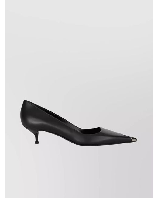 McQueen Black Leather Pumps