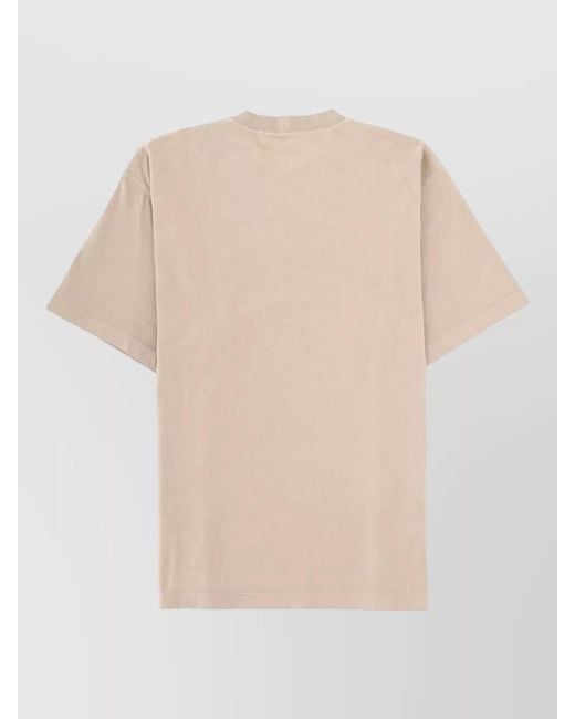 Stone Island Natural Logo Patch Short Sleeve Crew Neck T-Shirt for men