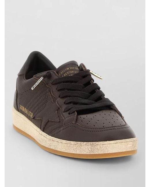 Golden Goose Deluxe Brand Black Ball Star Low Top Sneakers Textured Sole for men