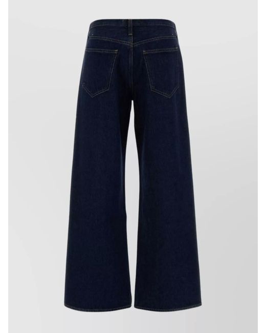 Agolde Blue Denim Wide-Leg Trousers