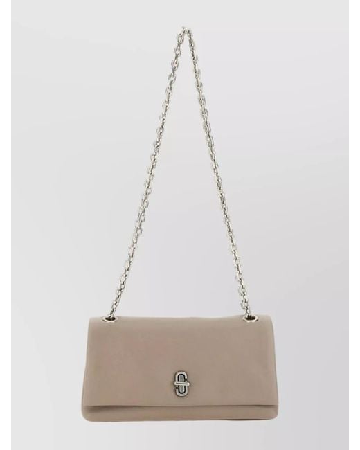 Marc Jacobs Natural Chain Strap Shoulder Bag With Metal Hardware