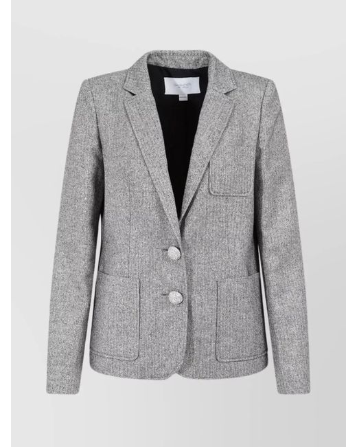 Giambattista Valli Gray Cotton Blend Blazer