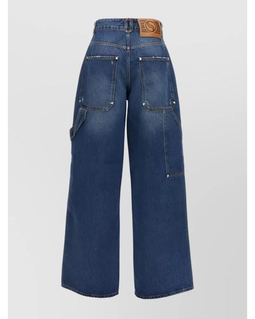 Stella McCartney Blue Denim Wide-Leg Jeans