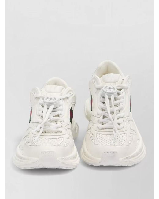 Gucci Natural Leather Low-Top Sneakers