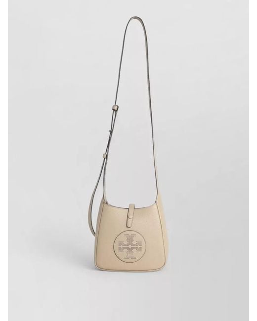 Tory Burch White Miller Swing Medium Leather Crossbody Bag